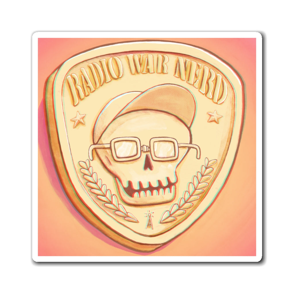 Radio War Nerd Emblem Magnet